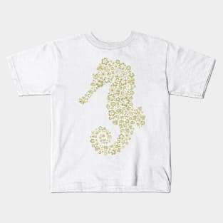 Floral Sea Horse Kids T-Shirt
